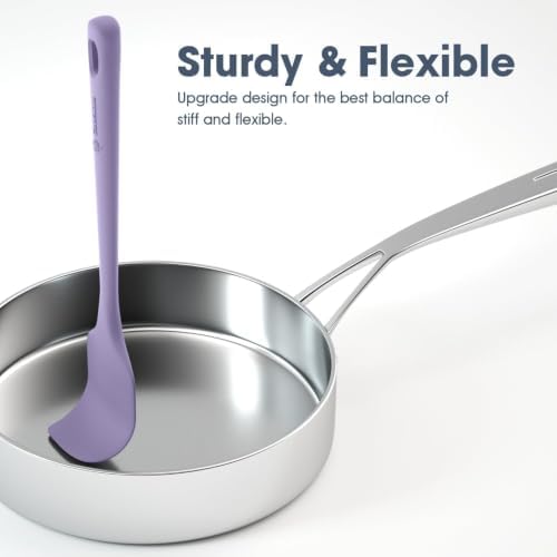ChefAide 5 Pieces Silicone Spatulas Set, Heat Resistant Rubber Spatula