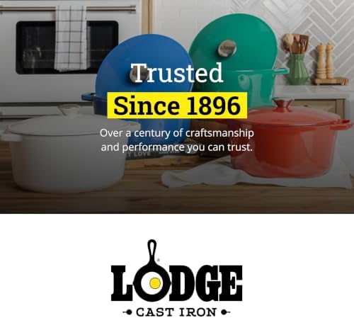 Lodge 5 Quart Cast Iron Elements Enamel Dutch Oven - Snow