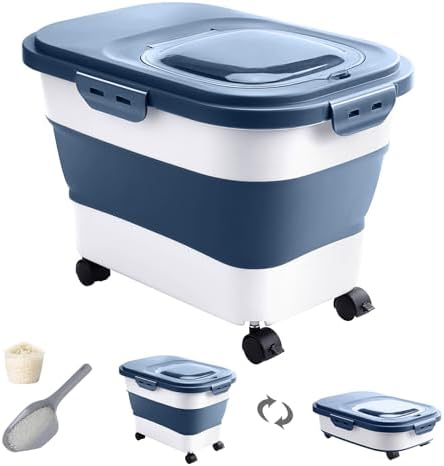 20-30 Lbs Rice Storage Container,Collapsible Food Storage Container