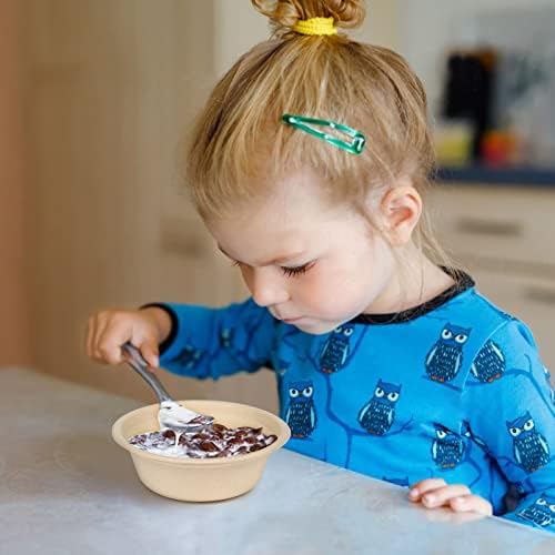 Small Paper Bowls 10 oz, 100 Pack 100% Compostable Biodegradable