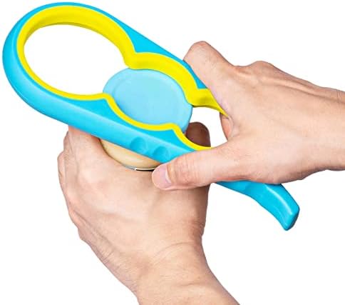 Bloss Jar Opener Bottle Opener for Seniors, Weak Hands and Arthritis, Blue