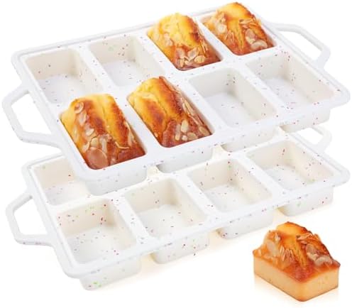 2Pcs Silicone Loaf Pan, Nonstick BPA-Free Reinforced Bread Mold