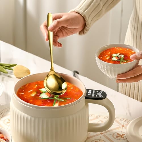 4 Piece 1 oz Gold Small Ladle, 8 Inch 304 Stainless Steel Soup Ladle for Serving, Gravy Spoon for Sauces, Dishwasher Safe