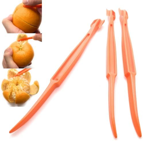 3 Pack Orange Peeler Tool Plastic Citrus Peeler for Lemon Mandarin Fruit