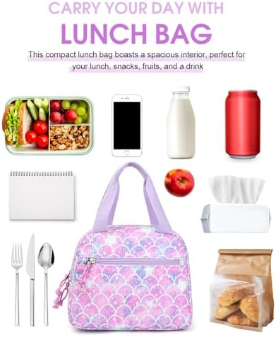 Lunch Bag for Women, Corduroy Small Insulated Lunch Box