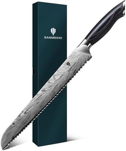 10 inch Bread Knife in Powder Steel, Serrated Bread Knife