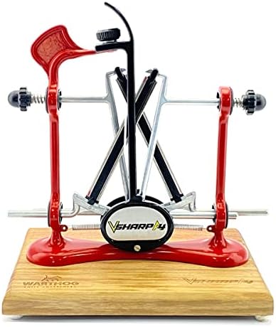 Warthog Elite A4 Knife Sharpener, Diamond Rods, Metal Frame, Red