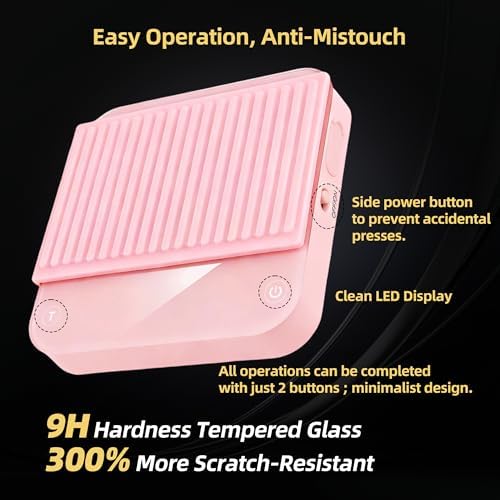 ShanSon Mini Coffee Scale with Timer,0.1g High Precision Espresso Scale,2kg/0.1g Digital Kitchen Scale with Flow Rate,USB-C Rechargeable,Waterproof Surface,Auto Timer for Pour Over & Espresso,Pink