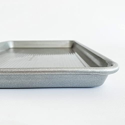 USA Pan Nonstick Half Sheet Pan and Quarter Sheet Pan, Set of 2, Aluminized Steel