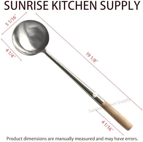 Sunrise Kitchen Supply Commercial Grade Wok Ladle 18.25" (#L)
