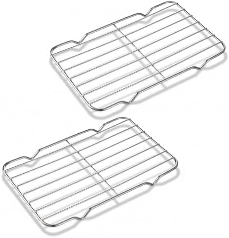 cobee1 Pc Cooling Rack For Baking, Roasting Rack Stainless Steel Wire Racks Cooling With 4 Legs, 5.3 X 8.5 Inch Rectangle Cooking Racks For Baking Cooking Roasting Oven