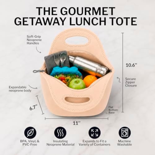 Built Gourmet Getaway Neoprene Lunch Bag - Cameo Rose