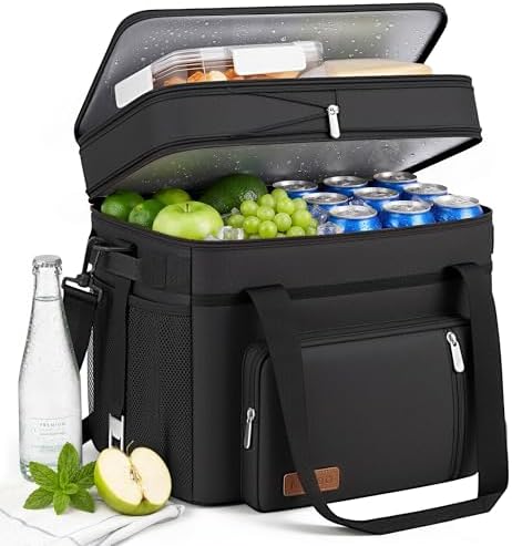 MIYCOO Cooler Bag with Expandable Double Deck, 60 Can Leakproof Cooler