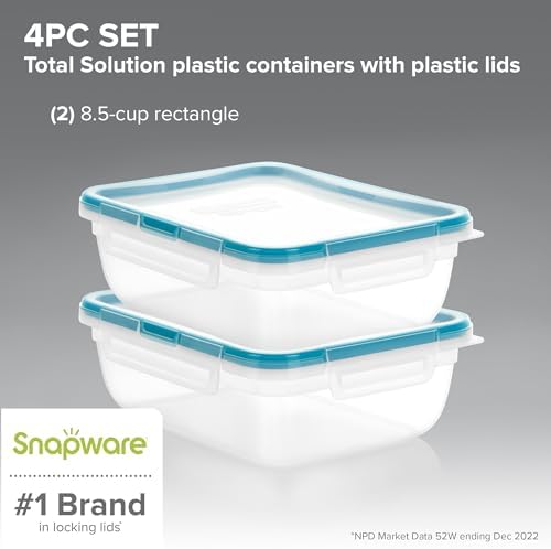 Snapware Plastic Total Solution (2-Pack, 8.5-Cup) Food Storage Containers