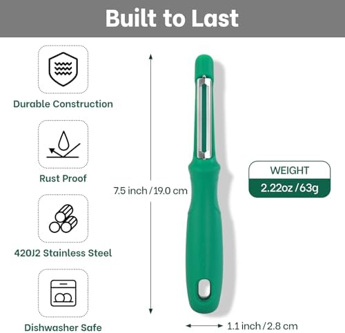 Beneno Swivel Vegetable Peeler, Premium Smooth Peeling Potato Peeler, Green