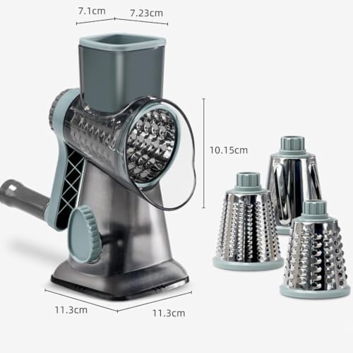 Cheese Grater with Handle,Multifunctional Rotary Cheese Grater