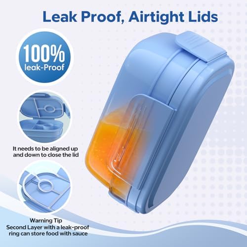 Bento Box Adult with Insulated Lunch Bag - 3 Stackable Leak-Proof Lunch Box