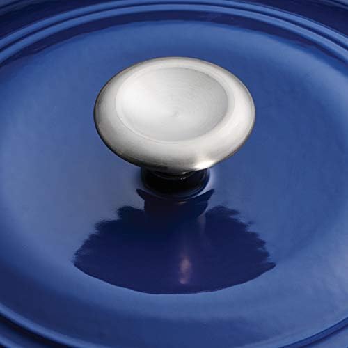 Tramontina Enameled Cast Iron Tall Dutch Oven Pot with Lid, Large 7-quart, Blue