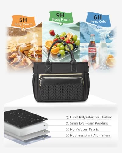 HSHRISH Lunch Box for Women Large Insulated Tote Lunch Bag