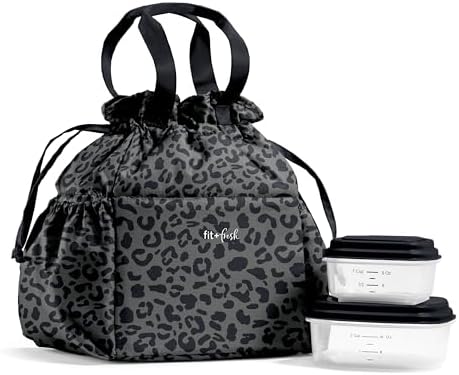 Fit & Fresh Cromwell Cinch Insulated Lunch Bag for Women w/Containers