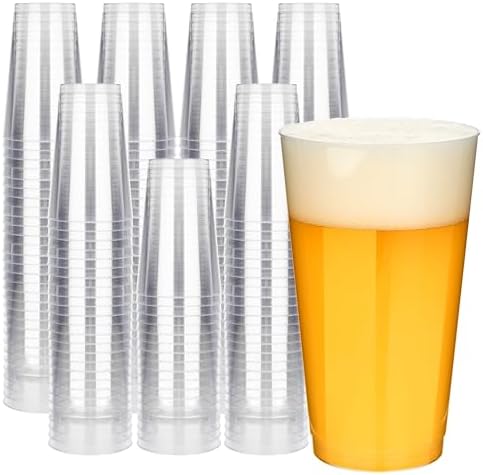 RACETOP 16 oz Clear Plastic Cups, 200 Pack Disposable Party Cup