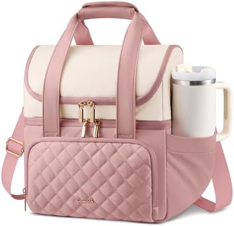 LOVEVOOK Insulated Lunch Box for Women,Large Double Deck Adult Lunch Bag