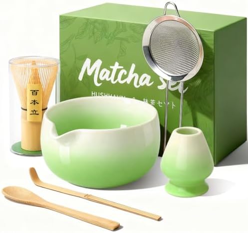 Matcha Whisk Set with Ceramic Bowl & Bamboo Chasen