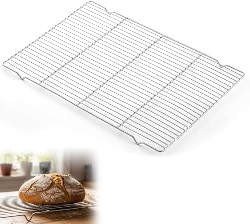 Lounsweer Cooling Racks, 24L x 16W x 1H Stainless Steel Wire Rack for Baking Sheet, Large Cookie Cooling Rack, Oven Safe Cooking Racks for Sheet Pan, Dishwasher Safe, Full Size