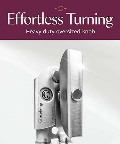 Heavy Duty Manual Can Opener with Magnetic Lid Lifter, Mauve