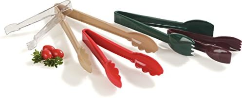 Carlisle FoodService Products 460603 Carly Salad Tong, 6" Salad Tong, Black, 3 Pack
