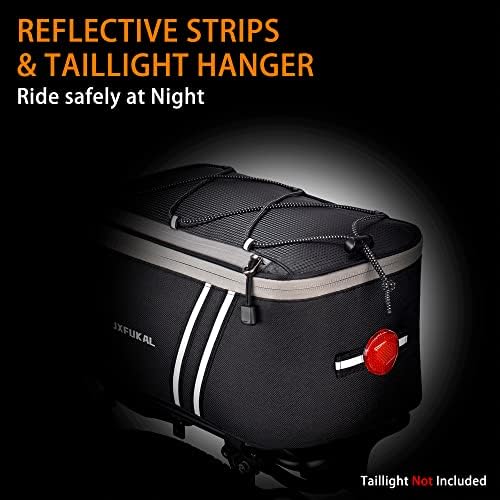 JXFUKAL Rear Bike Rack Bag with Rain Cover, 7L/9L/10L/12L Ebike Bag