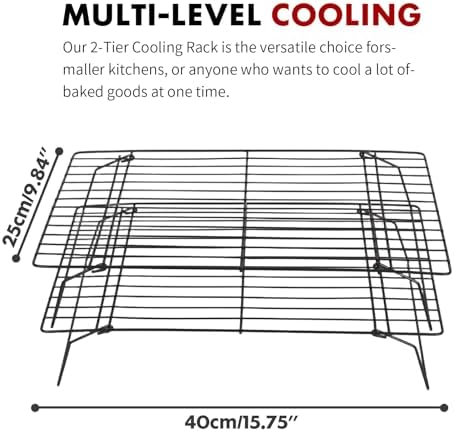 ShellKingdom Cooling Racks, 2 Tier Stainless Steel Non-Stick Baking Racks