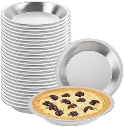 Restaurantware Aluminum Gauge Pie Pan, 8.9 In, 12 Pack