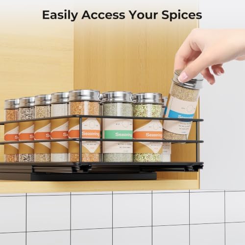 Mystozer Pull Out Spice Rack Organizer for Cabinet, Slide Out Spice Racks