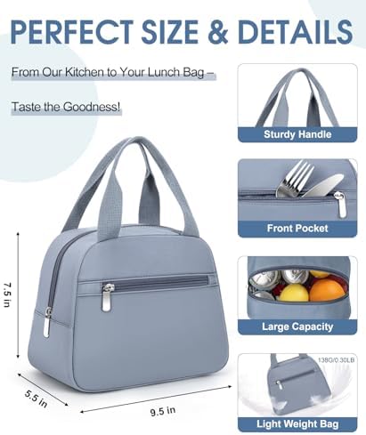 Lunch Bag, Small Insulated Lunch Box for Women Men