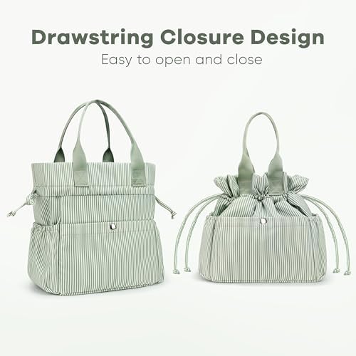 Yarnic Lunch Bag Women Insulated Lunch Box with Water Bottle Holder