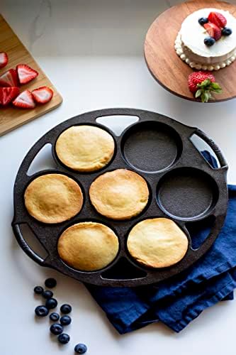 Lodge Pre-Seasoned Cast Iron Mini Cake Pan, PFAS-Free