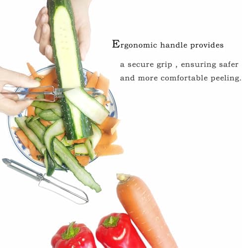 2PCS Stainless Steel Vegetable & Potato Peeler Sharp Blade Dual Handed