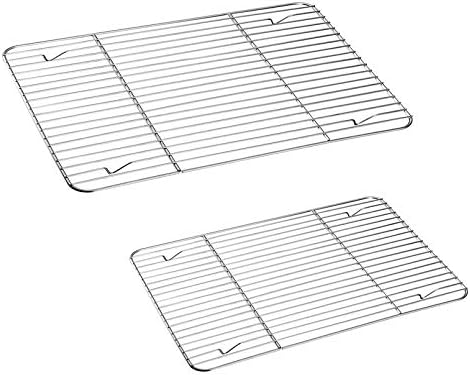TeamFar Cooling Rack, 15"/11" Stainless Steel Wire Baking Rack, 2PCS