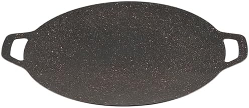 Thin Korean Grill Pan, 11 Inch Iron with Non-stick Coating Baking Tray on Heating Stove for Home, Party Travel and Outdoor (11.8 inch)