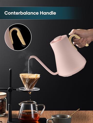 INTASTING Gooseneck Electric Kettle with ±1℉ Temperature Control, 0.9L