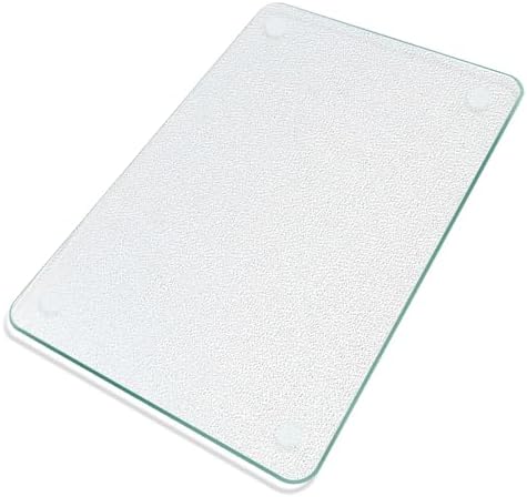 Tempered Glass Cutting Board, 8x12" Glass Cutting Board for Kitchen Counter,Small Size Frosted,with Non-Slip Feet, Scratch Resistant,Heat Resistant