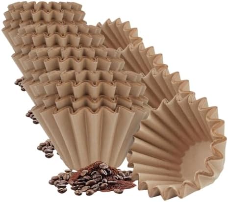 Disposable Small Coffee Filters,100PCS Unbleached Basket Coffee Paper Filter for Ninja Pods & Grounds Specialty Single-Serve Coffee Maker PB051 PB041, Kalita Wave Dripper 155, 1-2 Cup (Pack of 4)