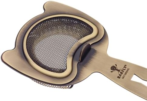 Barfly Fine Mesh Spring Strainer, Antique Gold