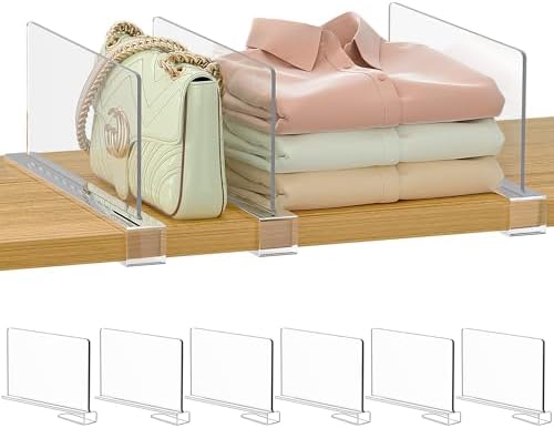 Small Shelf dividers Closet Organizers: 6-inch (Shorter Version)
