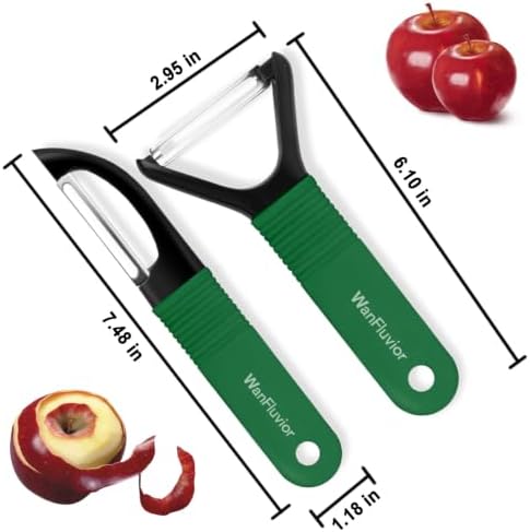 Peelers for Kitchen, Swivel Vegetable Peeler and Y-Shaped Potato Peeler