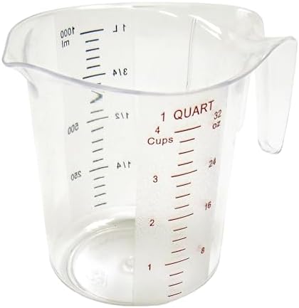 Winco FBA_ Measuring Cup, Polycarbonate, 1-Quart, Clear