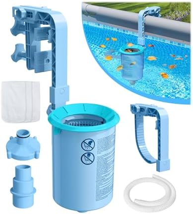 BluSwim Above Ground Pool Surface Skimmer with 3 Filter Socks