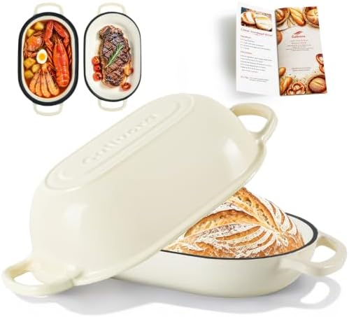 5-Quart Oval Dutch Oven for Bread Baking