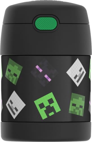 THERMOS FUNTAINER Kids Food Jar with Spoon, 10oz, Minecraft